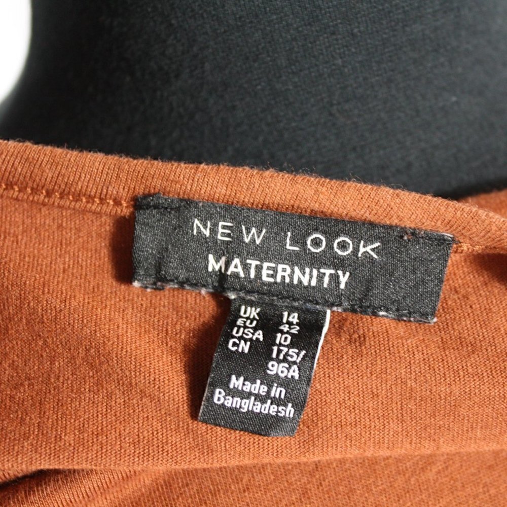 New Look Maternity Top Ruffle Sleeve Rust … - Picture 5 of 5
